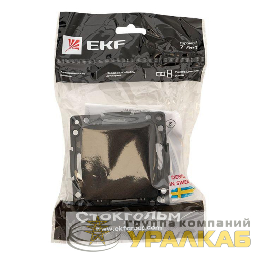 Выключатель 1-кл. Стокгольм 10А винтов. клеммы механизм черн. PROxima EKF EZV10-021-20 детальная картинка