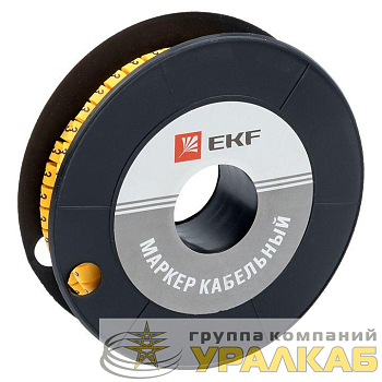 Маркер каб. 2.5кв.мм "3" (ЕС-1) (уп.1000шт) EKF plc-KM-2.5-3