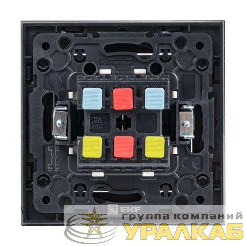 Переключатель проходной 2-кл. Стокгольм 10А механизм черн. PROxima EKF EZV10-027-10 детальная картинка