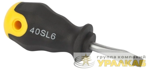 Отвертка SL 6х40мм шлицевая двухкомпонентн. рукоятка ЭРА 