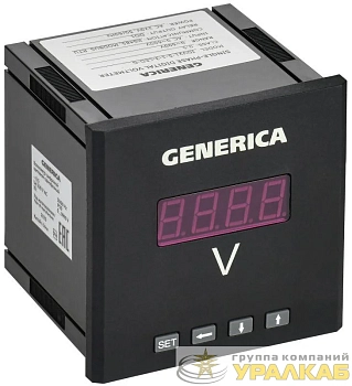 Вольтметр цифровой щитовой 1ф DO RS-485 96х96 LED GENERICA 