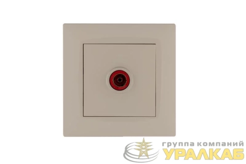 Розетка TV проходная Karea RIZZ крем Makel 