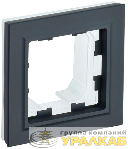 Рамка 1-м IP44 BRITE РУ-1-БрГ-44 графит IEK BR-M12-44-K53