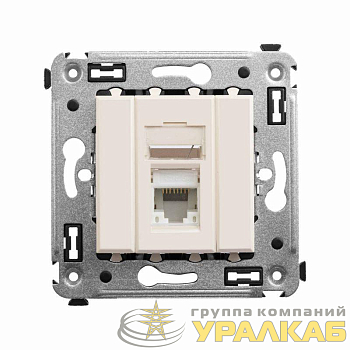 Розетка компьютерная 1-м СП RJ-45 кат.5е "Avanti" "Ванильная дымка" DKC 4405463
