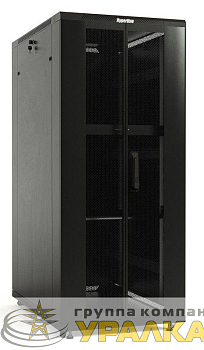 Шкаф напольный TTB-4281-DD-RAL9004 19дюйм 42U 2055х800х1000мм перф. двери черн. Hyperline 392684