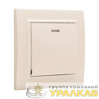 Выключатель 1-кл. СП Минск 10А IP20 с индикатором беж. EKF ERV10-121-20