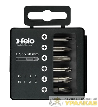 Набор бит PZ/PH Industrial 50мм (уп.6шт) Felo 