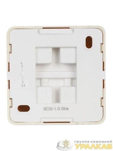 Выключатель 1-кл. ОП Октава 10А IP20 ВС20-1-0-ОКм крем. IEK EVO10-K33-10-DC детальная картинка