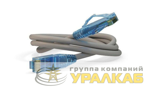 Патч-корд PC-LPM-UTP-RJ45-RJ45-C6-0.5M-LSZH-GY U/UTP кат.6 LSZH 0.5м сер. Hyperline 42235