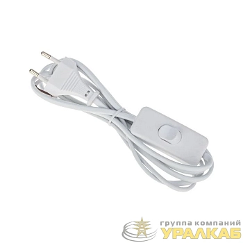 Шнур сетевой 1.8м с выключателем ШВВП 2х0.75 бел. Rexant 