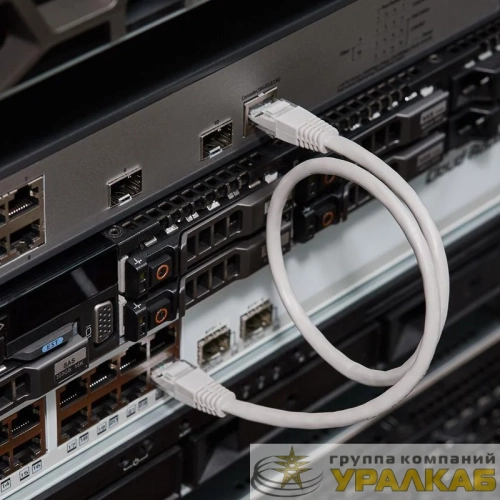 Патч-корд UTP 5e кат. литой 0.5м сер. Rexant 18-1001 детальная картинка