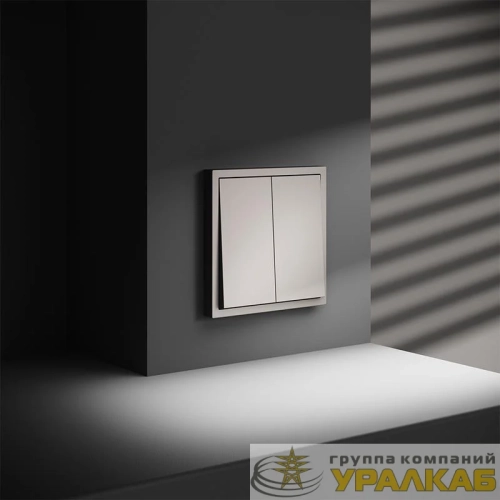 Выключатель 2-кл. СП S70 10А механизм кашемир Voltum VLS020103 детальная картинка