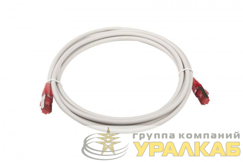 Патч-корд кат.5E F/UTP экранир. LSZH PC-LPM-STP-RJ45-RJ45-C5e-3M-LSZH-GY 3м сер. Hyperline 