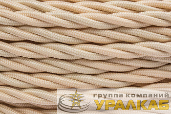 Провод ретро 3х2.5 матов. зол./песочн. (уп.50м) Bironi B1-435-719-50