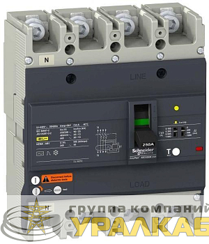 Выключатель автоматический с диф. защитой 4п 3т 125А 25кА/415В SchE EZCV250N4125 Выключатель автоматический с диф. защитой 4п 3т 125А 25кА/415В SchE EZCV250N4125