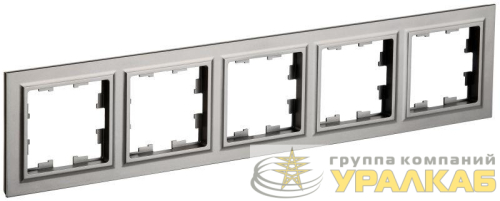 Рамка 5-м BRITE РУ-5-БрС сталь IEK BR-M52-K46 детальная картинка