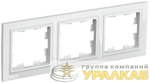 Рамка 3-м BRITE РУ-3-БрБ бел. IEK BR-M32-K01 детальная картинка