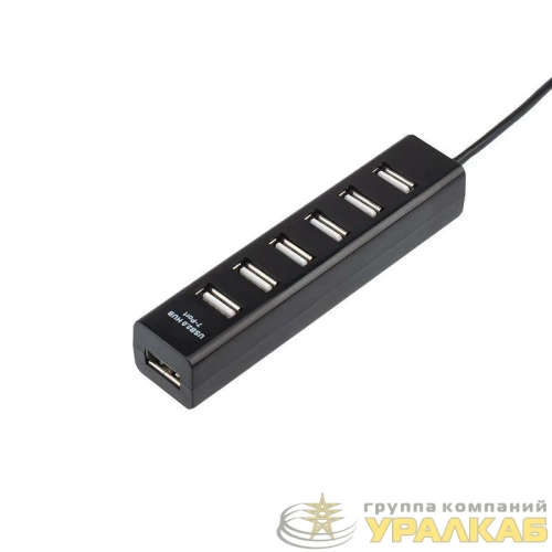 Разветвитель USB на 7 портов черн. Rexant 18-4107 детальная картинка