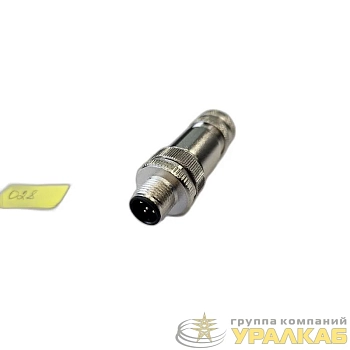 Разъем М12 5A штыревой винт метал. прямой резьба PG9 каб. часть СЦМ120004-05A СТЭЗ 185200028