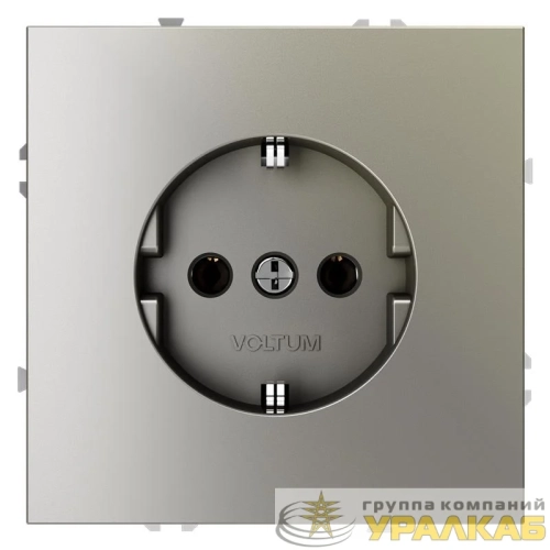 Розетка 1-м СП S70 16А с заземл. механизм шелк Voltum 