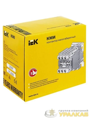 Контактор КМИ-35012 50А 230В/АС3 1НО 1НЗ IEK KKM31-050-230-11 детальная картинка