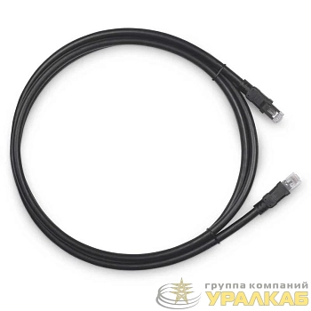 Патч-корд F/UTP кат.6A PC-ARM-FTP-RJ45-Cat.6a-1.5m-PE 2xRJ45/8p8c экранир. армированный гофрированной стальной лентой РЕ внешн. 1.5м черн. Cabeus 10138c