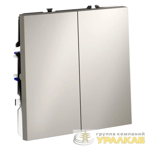 Выключатель 2-кл. СП S70 10А механизм кашемир Voltum VLS020103 детальная картинка