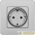 Розетка 1-м СП Inspiria 16А IP20 250В 2P+E немецк. стандарт механизм алюм. IEK 673722 детальная картинка
