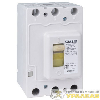 Выключатель автоматический 3п 250А 2500Im 15кА ВА57Ф35-340010 УХЛ3 400В AC КЭАЗ 