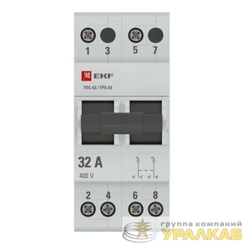 Переключатель трехпозиционный ТПС-63 2P 32А PROxima EKF 