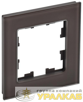 Рамка 1-м BRITE РУ-1-2-БрТБ стекло темн. бронза IEK BR-M12-G-K45