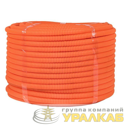 Труба гофрированная ПНД d20мм с протяжкой оранж. (уп.100м) Plast PROxima EKF tpnd-20-o детальная картинка