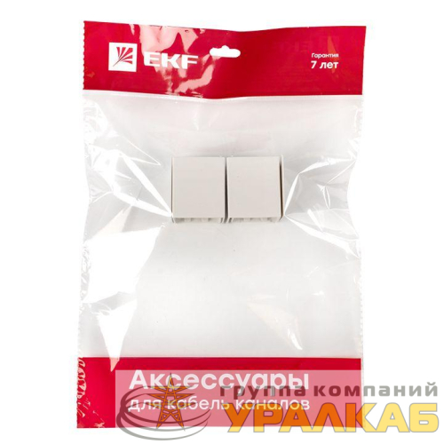 Соединитель 40х40 бел. Plast PROxima (уп.4шт) EKF conw-40-40x4 детальная картинка