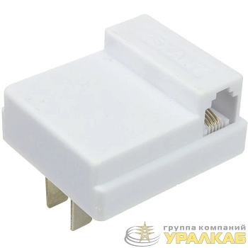 Вилка телефонная бел. Rexant 03-0012