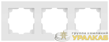 Рамка 3-м СП Accent 6-503-01М бел. матов. Intro Б0063744