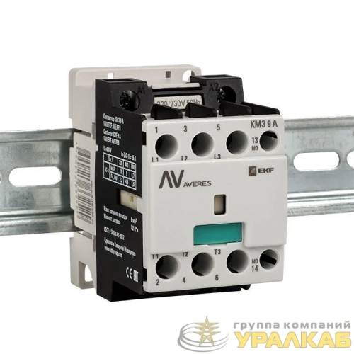 Контактор КМЭ 9А кат. 230В AC 1НО AVERES EKF ctr-s-9-10-230-av детальная картинка