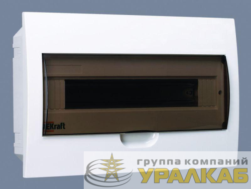 Корпус встраиваемый ЩРВ-П-18 25х40х10 18мод. IP41 пластик. DEKraft 31005DEK