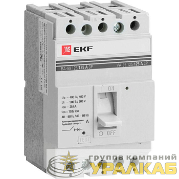 Выключатель автоматический 3п 125/125А 25кА ВА-99 PROxima EKF mccb99-125-125
