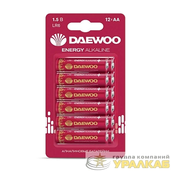 Элемент питания алкалиновый AA/LR6 1.5В Energy Alkaline BL-12 (блист. 12шт) DAEWOO 5057050