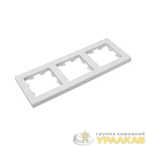 Рамка 3-м Эпика пластик алюм. EKF 