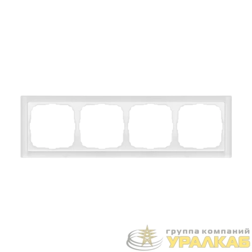 Рамка 4-м ArtGallery Pure матов. органич. стекло бел. SE 