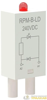 Модуль защиты для реле диод+светодиод 240В DC ONI 