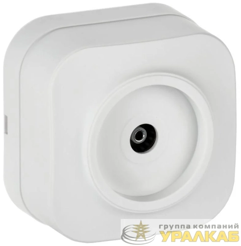 Розетка телевизионная TV 1-м ОП GLORY РТВ20-ХБм бел. матов. IEK 