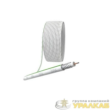 Кабель коаксиальный SAT 703 B.75 Ом CCS/(оплетка Al 75%) PVC Simple бел. (уп.50м) Эра Б0044611