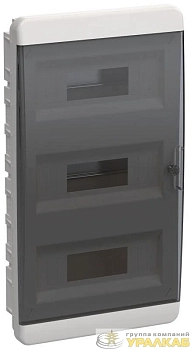 Корпус ЩРВ-П-36 TEKFOR IP41 черн. прозр. дверь пластик. IEK 