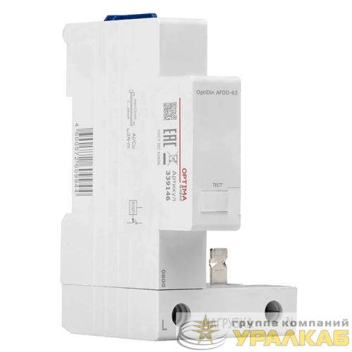 Устройство защиты от дугового пробоя (УЗДП) OptiDin AFDD-63-УХЛ3 КЭАЗ 