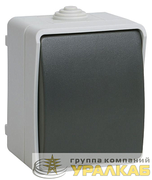 Выключатель кнопочный 1-кл. ОП Форс 10А IP54 ВСк20-1-0-ФСр сер. IEK EVS13-K03-10-54-DC