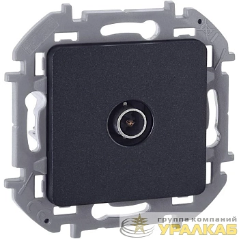 Розетка телевизионная TV Inspiria 2дБ 0-2400мГц с топологией "звезда" механизм антрацит Leg 673853