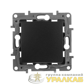 Выключатель 1-кл. СП Etika 10А IP20 250В 10AX авт. зажимы механизм антрацит Leg 672601