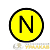 Наклейка "N" d20мм EKF 